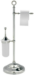 Гарнитур напольный свободностоящий, (ёрш, держатель для туалетной бумаги), (цв.хром), TW ZZ Tiffany Универсал TWSIG52CR