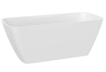 Ванна 1800х810хh660мм, отдельностоящая, литой камень Solix, глянец цв.белый, сифон с крышкой слива в цвет ванны в компл., Agatha XX