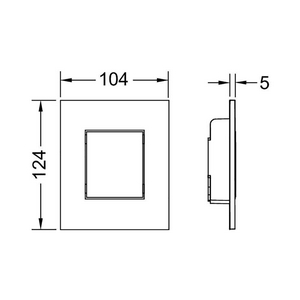 Панель смыва для писсуара с клавишей, (цв.белый глянцевый),  Urinal ZZ Tece TECEnow 9242400