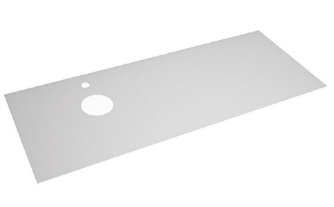 Cтолешница стеклянная 120 см, для мебели "", цв.белый KL Dreja Line 99.9101