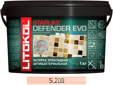 Затирка Starlike Defender EVO SABBIA S.208 1 кг. ZZ Litokol Starlike EVO S208/1