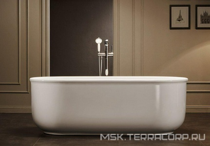 Ванна 1700x800xh600мм, акрил, отдельностоящая, слив-перелив цв.хром в комплекте, BelBagno ZZ BelBagno Универсал BB401-1700-800