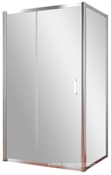Душевое ограждение ZP+ZPV, 110x90x1900 мм, профиль глянцевый хром, стекло шиншилла, БЕЗ поддона ZZ