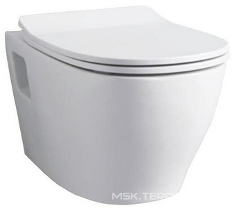 Унитаз подвесной 36х52см, БЕЗ сиденья, монтаж на крепёж инсталляции, (цв.glossy white),  XXZZ ArtСeram Ten TEV003 01; 00