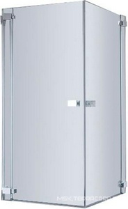 Дверь расп., для боков.стенки, "Левая", (100хh191см, неподвижн. сегм. 17см, стекло 6мм, GL прозр. c покрыт. High Glass, фурн. 05 bril, хром)  ZZ Provex E-Lite 0005 ET 05 GL L HG