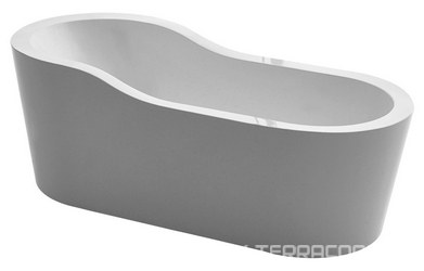 Ванна 1750x800xh680мм, акрил, отдельностоящая, БЕЗ перелива, сифон, пробка слива цв.хром в комплекте, BelBagno XX