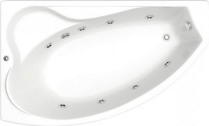 Акриловая ванна Bas Николь 170 см L с г/м| 170x108x44