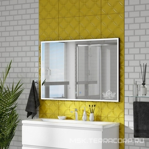 Зеркало 1200x800мм, с встроенной Led подсветкой, сенсорн.выключ., и функц.антизапотевания, Art&Max  ZZ Art & Max Arezzo AM-Are-1200-800-DS-FC-H-Nero