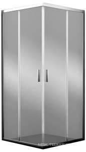 Душевой уголок квадрат 900х900х1850 мм, профиль-хром, стекло-прозрачное ZZ Wasserkraft elbe Lippe 45S03
