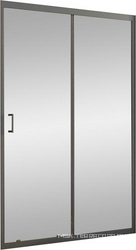 Душевая дверь в нишу 120*h195 см, профиль чёрный, стекло прозрачное 6 мм, ZZ
