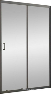 Душевая дверь в нишу 120*h195 см, профиль чёрный, стекло прозрачное 6 мм, ZZ Veconi VN VN46B-120-01-C5