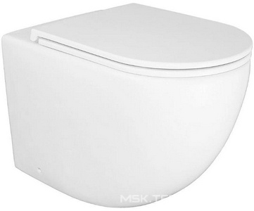 Унитаз приставной, безободковый с сиденьем микролифт в компл., система смыва Tornado, белый ZZ Azario Grado AZ-2141D-UQ1