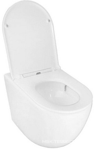 Унитаз приставной, безободковый с сиденьем микролифт в компл., система смыва Tornado, белый ZZ Azario Grado AZ-2141D-UQ1