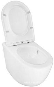 Унитаз приставной, безободковый с сиденьем микролифт в компл., система смыва Tornado, белый ZZ Azario Grado AZ-2141D-UQ1