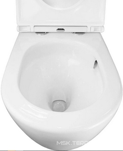 Унитаз приставной, безободковый с сиденьем микролифт в компл., система смыва Tornado, белый ZZ Azario Grado AZ-2141D-UQ1