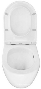 Унитаз приставной, безободковый с сиденьем микролифт в компл., система смыва Tornado, белый ZZ Azario Grado AZ-2141D-UQ1