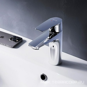 Смеситель для раковины , БЕЗ донного клапана, цв.хром AMPM Gem F90A02100