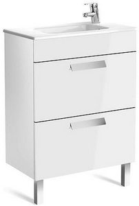 Тумба напольная   605х360х865 см, с 2-мя выдвижными ящиками, Без раковины, цвет белый ZZ Roca Debba ZRU9302708