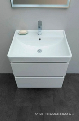 Тумба подвесная  70 см с 2 выдвижных ящиками, без раковины арт.301804, цвет белый Aquanet Вега 308333