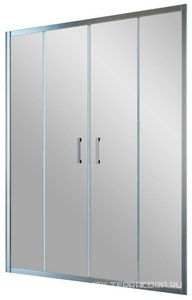 Дверь в нишу , 170*190 см, двухстворчатая раздвижная, профиль хром глянец, стекло шиншилла ZZ Vegas Glass Z2P Z2P  170 08 02