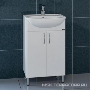 Тумба напольная ""-50 см, БЕЗ раковины, цвет белый ZZ Санта Сити 201068