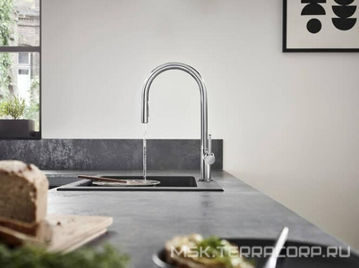 Смеситель для кухни, 210, с вытяжным душем, 2jet, (цв.хром),  Hansgrohe Talis M54 72800000