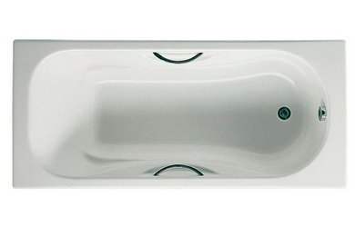 Ванна ROCA Malibu 150х75см чугунная, БЕЗ ножек, БЕЗ ручек