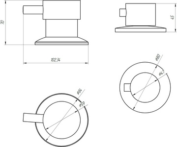 Смеситель на борт ванны "Бриз/Ниагара - BRONZE",  (см-ль, лейка, шланг), бронза ZZ Radomir Универсал 1-27-4-0-0-607