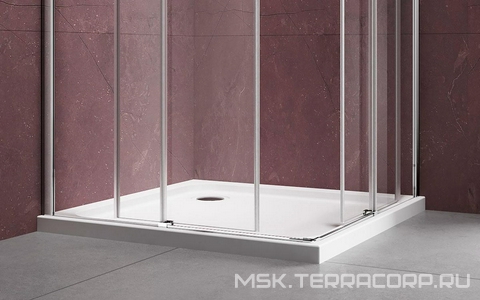 Душевой уголок 900х900хh2000мм, квадр., (стекло прозрачное 8мм Easy Clean, фурн.цв.хром),  ZZ Vincea Dice VSS-4D900CL