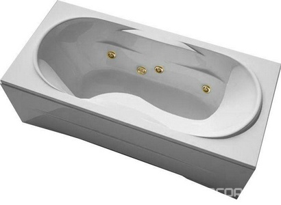 Ванна с гидромассажем 6 форс., 180х80х63см, на раме, фронтальная панель, слив/перелив в компл., (фурнит. цв. золото),  ZZ Thermolux Demetra DEMETRA 180х80 г/м пневмо ЗОЛОТО