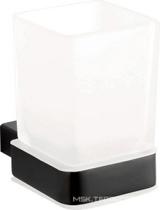 Стакан настенный, (цв.черный матовый),  ZZ Bemeta Nero 135011010