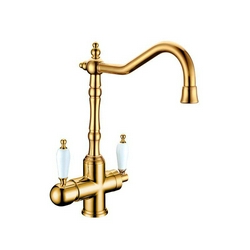 Смеситель Boheme Tradizionale Oro 112 для кухонной мойки| 18x35x29