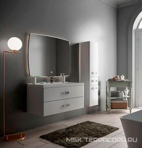 Тумба подвесная "FUJI -100", цвет белый, без раковины "DEEP-100" Mirsant Fuji УТ000043899