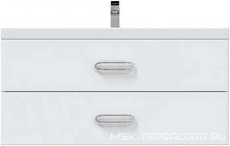 Тумба подвесная "FUJI -100", цвет белый, без раковины "DEEP-100" Mirsant Fuji УТ000043899