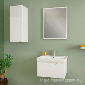 Тумба подвесная "-NEW"-50, 1 ящик, БЕЗ раковины, цв.белый KL Dreja Tiny 99.1901