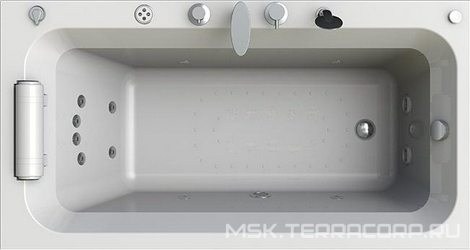 Акриловая ванна Radomir Хельга 2 Спортивный Chrome 170x90 с пультом| 170x90x50