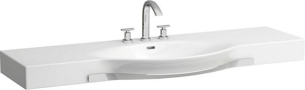 Раковина 1500х510хh110мм, подвесн/накладн, с 1 отв.для смес., с переливом, полотенцедержатель цв.хром в компл.,  ZZ Laufen Palace 8.1270.6.000.104.1