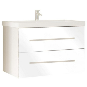 Тумба подвесная "MIX"-60 см, цвет белый, 2 ящика, БЕЗ раковины  крепеж в комплекте ZZ 1Marka Mix У56083