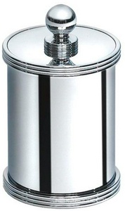 Баночка настольная с крышкой h14хR9см (хром),  ZZ Pomd'or Dina 16.75.02.002