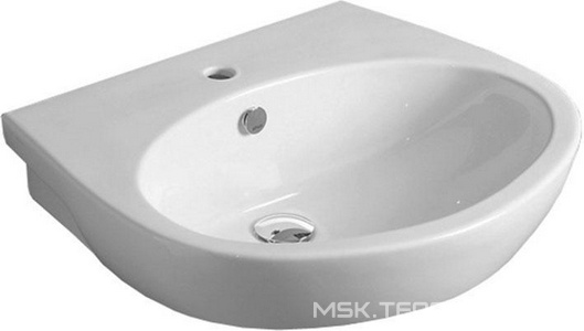 Раковина 65.5х51cм, 1 отв. д/смес., с ереливом, БЕЗ креплен. арт. F 89,  ZZ Simas LFT Spazio LFT 05