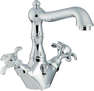 Смеситель для раковины, с д/к, (цв.хром),  KL 3M Nuova retro 4118 CC