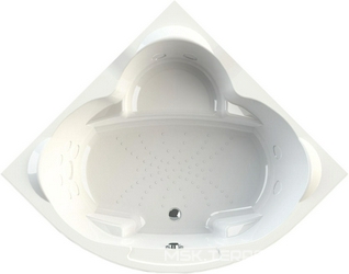 Ванна акриловая "СОРРЕНТО", 1480х1480, молдинг золото, каркас и слив-перелив (золото) в компл., БЕЗ панели ZZ