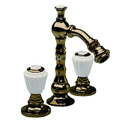 Смеситель для биде на 3 отв., с д/к, (цв.бронза, ручки керамика), Righe Z XXZ