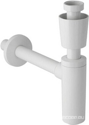 Сифон для раковины 1"1/4", фановый патрубок d40мм, (пластик цв. белый), Geberit