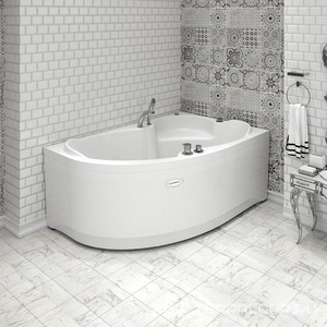 Ванна акриловая " 3", 1600х1050x480 мм, левая, БЕЗ каркаса, слива-перелива и панели, белая ZZ Vannesa Ирма 2-01-0-1-1-229Ч