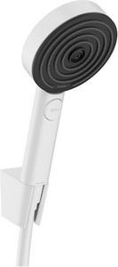 Душевой набор (ручной душ 3 типа струи, держатель, шланг 1,25м), (цв.матовый белый),  Select 105 3jet Relaxation ZZ Hansgrohe Pulsify 24302700