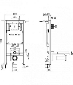 Набор инсталляция для подвесного унитаза+ кнопка хром + подвесной унитаз  + крышка микролифт ZZ Jacob Delafon Elite E21742RU-00