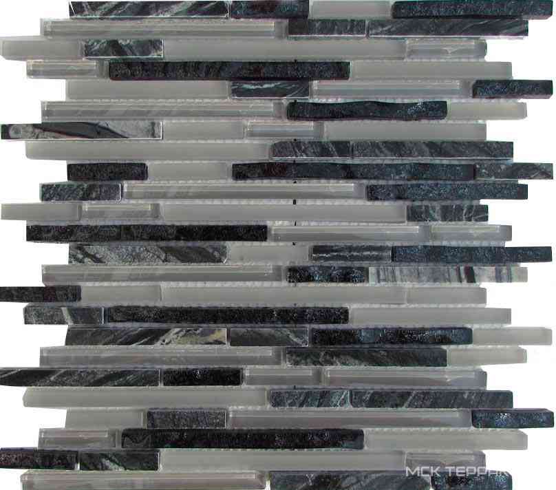 Мозаика из стекла на сетке SK10-040 ZZ |30.1x30.1