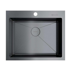 Мойка кухонная Omoikiri Akisame 59-GM 4973096 вороненая сталь| 51x59x20