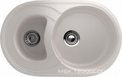 Мойка кухонная Ulgran U-504-331 белая| 46x74x17